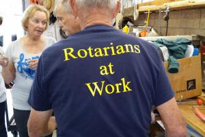 Rotarians working in the local community supporting the emergency services